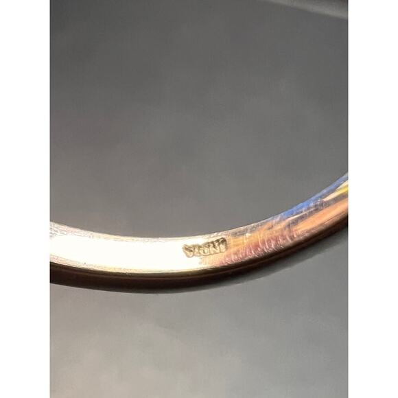 Vintage blue topaz solitaire sterling silver ring size 7 - Picture 15 of 16